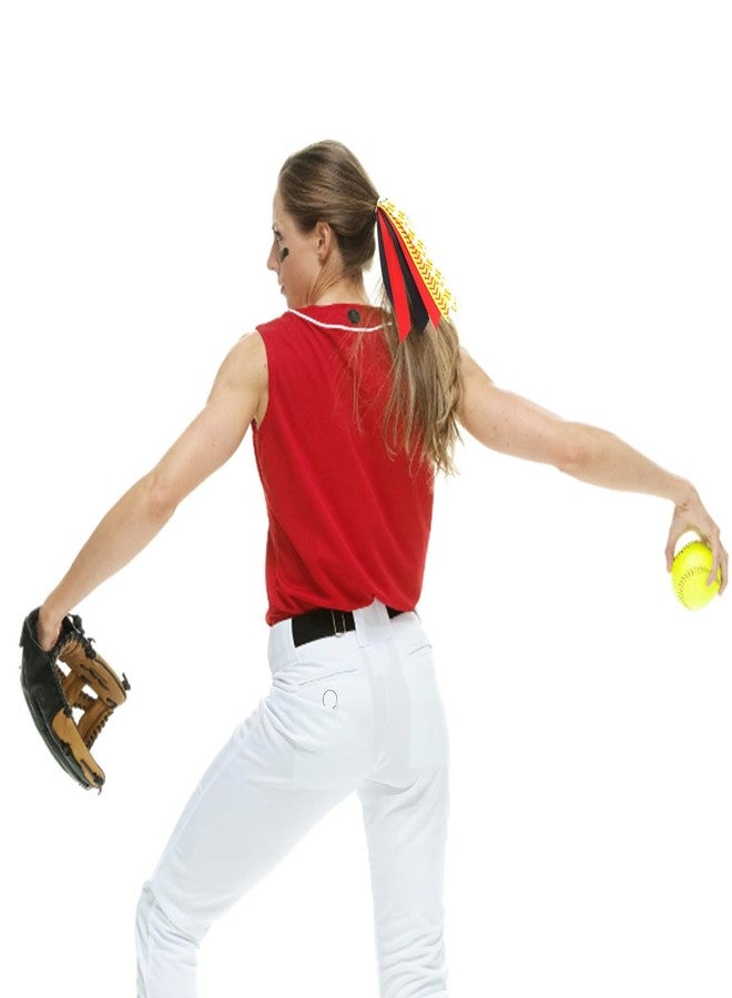 LiYiQ 24 Pcs Softball Hair Accessories for Girls, Holder Streamer Elastics, Softball Hair Ties, Softball Ribbon,Softball Scrunchies for Girls Ponytail Holder Scrunchies Gifts - Image 5
